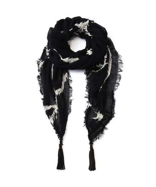 KMRii（ケムリ）の「KMRii/ケムリ/Dischaged Cross Stole（ストール/ショール・レディース・ブラック・F）」の2枚目の写真