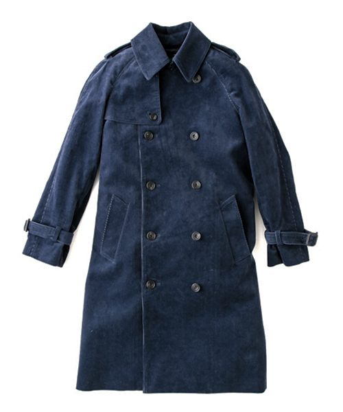 Sheta（シータ）の「ライナー付きコーデュロイトレンチコート（トレンチコート・レディース・ネイビー/ベージュ・FREE）」の3枚目の写真