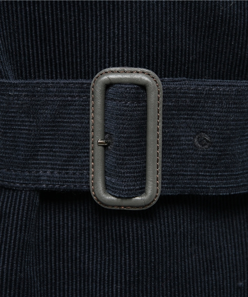 Sheta（シータ）の「ライナー付きコーデュロイトレンチコート（トレンチコート・レディース・ネイビー/ベージュ・FREE）」の13枚目の写真