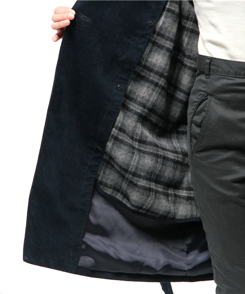 Sheta（シータ）の「ライナー付きコーデュロイトレンチコート（トレンチコート・レディース・ネイビー/ベージュ・FREE）」の14枚目の写真