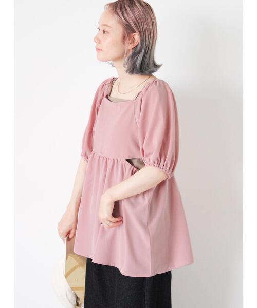 ehka sopo（エヘカソポ）の「2WAYオフショルダーブラウス（シャツ/ブラウス・レディース・キナリ/ブラック/ミント/ピンク・F）」の4枚目の写真