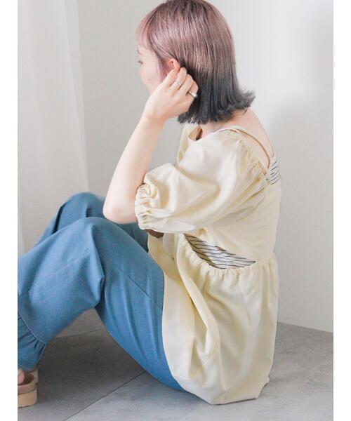 ehka sopo（エヘカソポ）の「2WAYオフショルダーブラウス（シャツ/ブラウス・レディース・キナリ/ブラック/ミント/ピンク・F）」の7枚目の写真