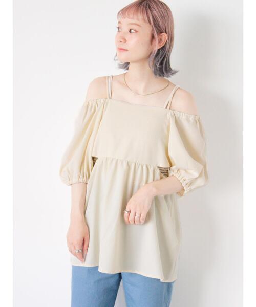 ehka sopo（エヘカソポ）の「2WAYオフショルダーブラウス（シャツ/ブラウス・レディース・キナリ/ブラック/ミント/ピンク・F）」の8枚目の写真