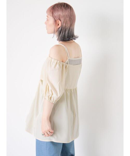 ehka sopo（エヘカソポ）の「2WAYオフショルダーブラウス（シャツ/ブラウス・レディース・キナリ/ブラック/ミント/ピンク・F）」の10枚目の写真