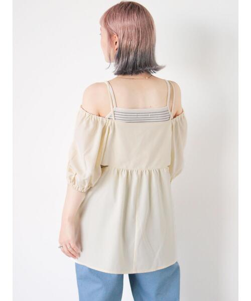 ehka sopo（エヘカソポ）の「2WAYオフショルダーブラウス（シャツ/ブラウス・レディース・キナリ/ブラック/ミント/ピンク・F）」の11枚目の写真