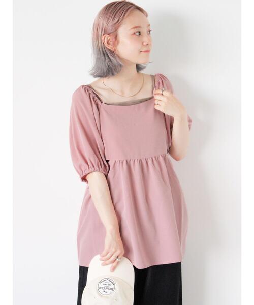 ehka sopo（エヘカソポ）の「2WAYオフショルダーブラウス（シャツ/ブラウス・レディース・キナリ/ブラック/ミント/ピンク・F）」の16枚目の写真