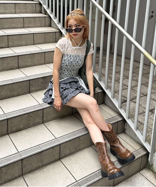 カデュネ　レーストップス　タグ付き CADUNE カデュネ レースTOPS - メルカリ