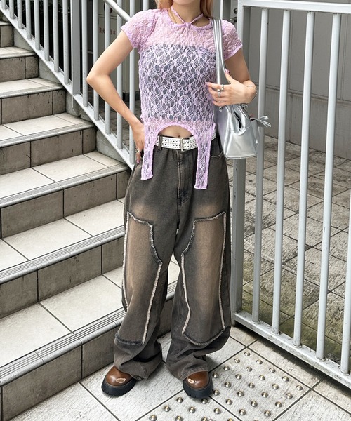 カデュネ　レーストップス　タグ付き レースノースリトップス | シャツ・ブラウス | CADUNE（カデュネ