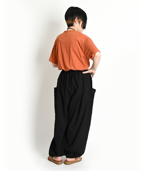 MARAI(マーライ)の「エスニックプリント バルーンパンツ ウエストゴム アラジンサルエルパンツ(その他パンツ・レディース・ブラック/カーキ/ブルー/パープル/ブラウン/レッド/ホワイト・FREE)」の15枚目の写真