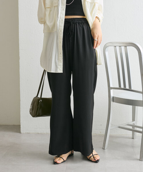 mystic（ミスティック）の「ドロストイージーパンツ（その他パンツ・レディース・ブラック/アイボリー・2/1）」の2枚目の写真