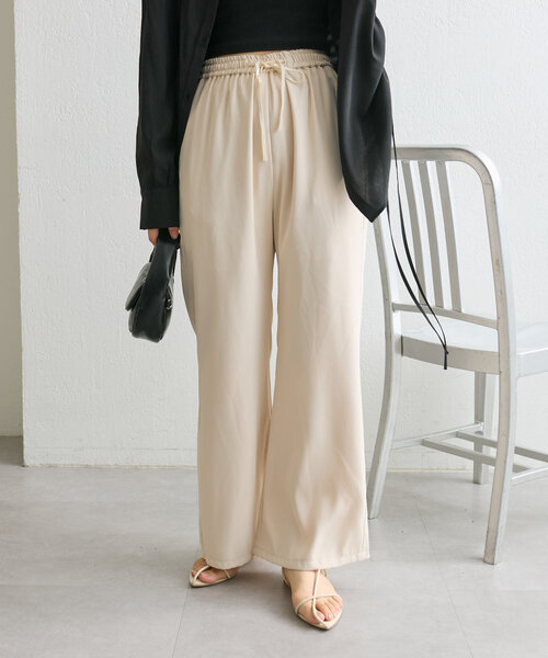 mystic（ミスティック）の「ドロストイージーパンツ（その他パンツ・レディース・ブラック/アイボリー・2/1）」の4枚目の写真