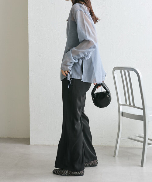 mystic（ミスティック）の「ドロストイージーパンツ（その他パンツ・レディース・ブラック/アイボリー・2/1）」の10枚目の写真