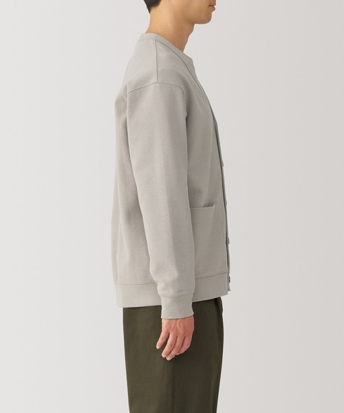 無印良品（ムジルシリョウヒン）の「紳士　二重編みミラノリブＶネックカーディガン（カーディガン/ボレロ・メンズ・ブラック/グレー/ダークグリーン/ブルー・S/M/L/XL）」の13枚目の写真