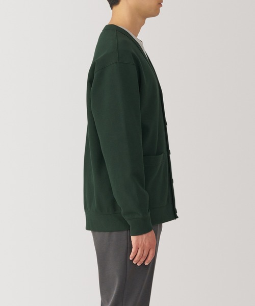 無印良品（ムジルシリョウヒン）の「紳士　二重編みミラノリブＶネックカーディガン（カーディガン/ボレロ・メンズ・ブラック/グレー/ダークグリーン/ブルー・S/M/L/XL）」の20枚目の写真