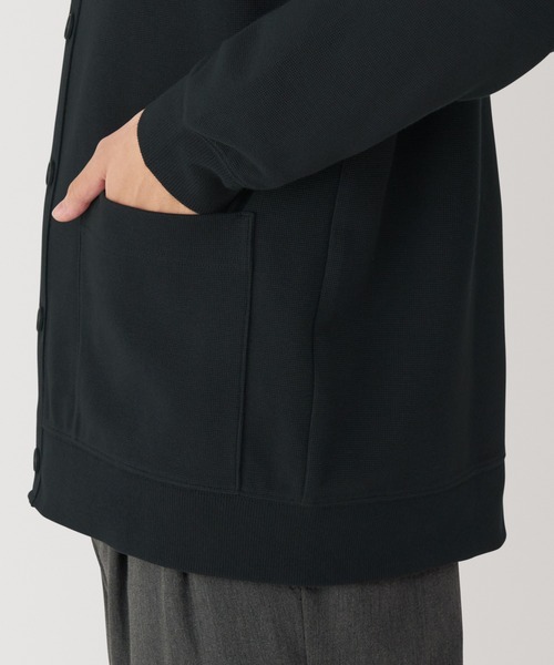 無印良品（ムジルシリョウヒン）の「紳士　二重編みミラノリブＶネックカーディガン（カーディガン/ボレロ・メンズ・ブラック/グレー/ダークグリーン/ブルー・S/M/L/XL）」の9枚目の写真