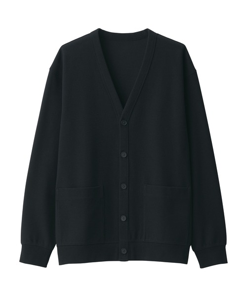 無印良品（ムジルシリョウヒン）の「紳士　二重編みミラノリブＶネックカーディガン（カーディガン/ボレロ・メンズ・ブラック/グレー/ダークグリーン/ブルー・S/M/L/XL）」の10枚目の写真