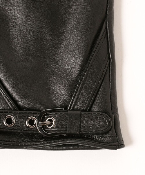 Ray BEAMS（レイビームス）の「レザー ベルト グローブ（手袋・レディース・レッド/ブラウン系その他3/ブラック・ONE SIZE）」の12枚目の写真