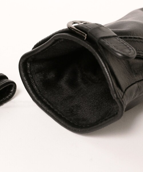 Ray BEAMS（レイビームス）の「レザー ベルト グローブ（手袋・レディース・レッド/ブラウン系その他3/ブラック・ONE SIZE）」の13枚目の写真