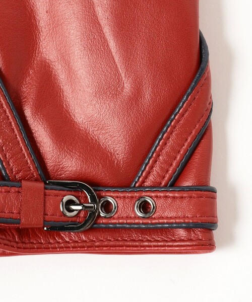 Ray BEAMS（レイビームス）の「レザー ベルト グローブ（手袋・レディース・レッド/ブラウン系その他3/ブラック・ONE SIZE）」の21枚目の写真
