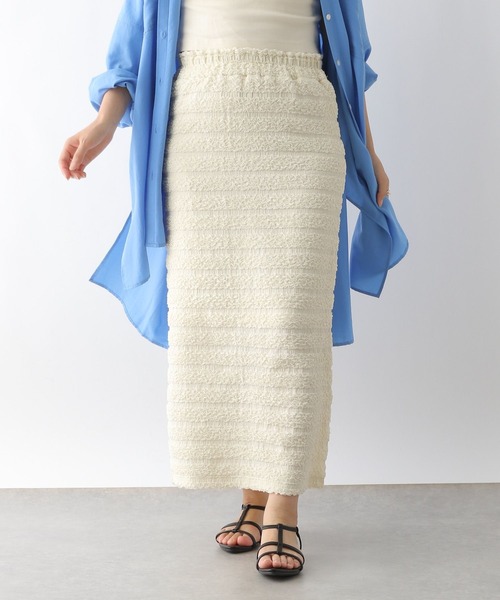 LEPSIM(レプシィム)の「ジャガードナロースカート 143068(スカート・レディース・ブラック/アイボリー・FREE)」の4枚目の写真