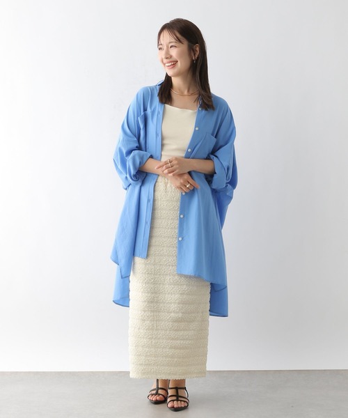 LEPSIM(レプシィム)の「ジャガードナロースカート 143068(スカート・レディース・ブラック/アイボリー・FREE)」の5枚目の写真