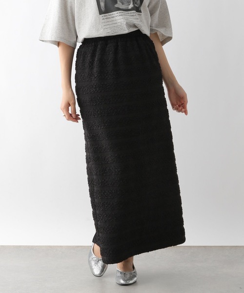 LEPSIM(レプシィム)の「ジャガードナロースカート 143068(スカート・レディース・ブラック/アイボリー・FREE)」の8枚目の写真