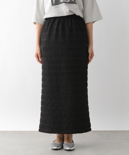 LEPSIM(レプシィム)の「ジャガードナロースカート 143068(スカート・レディース・ブラック/アイボリー・FREE)」の11枚目の写真