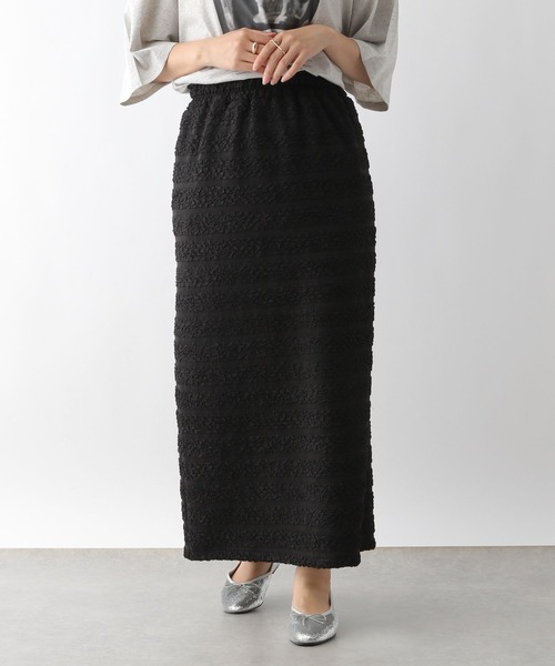 LEPSIM(レプシィム)の「ジャガードナロースカート 143068(スカート・レディース・ブラック/アイボリー・FREE)」の7枚目の写真