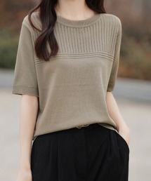 メッシュニット」に該当するニット/セーター（ブラウン/茶色系