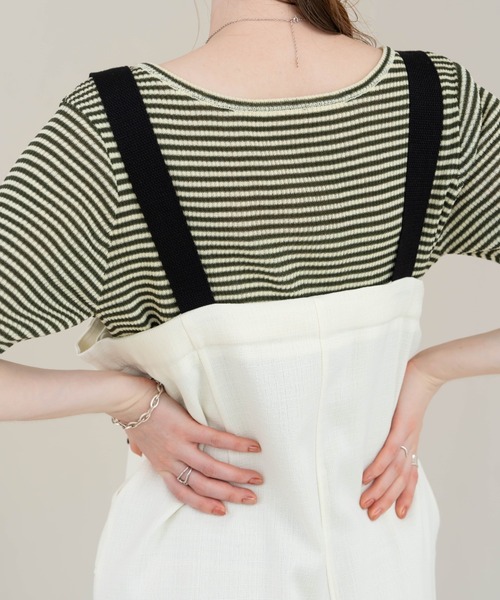 hinari（ヒナリ）の「サロペットスカート（ジャンパースカート・レディース・アイボリー・SMALL）」の7枚目の写真