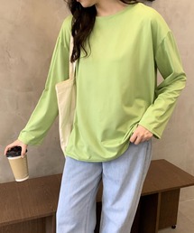ルーズシルエット シンプルロングTシャツ