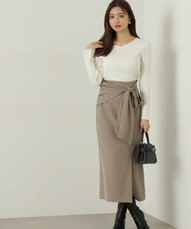 ラップ風リボンタイトスカート / 1214220506