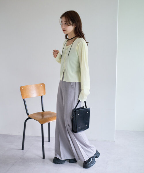 Kastane（カスタネ）の「*【新色追加】プリーツスラックスワイドパンツ