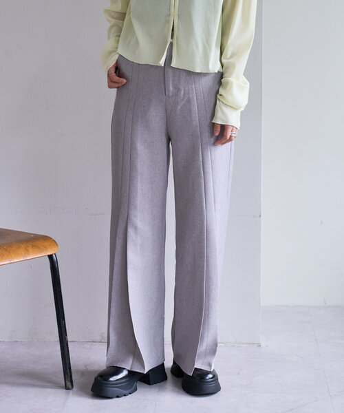 Kastane（カスタネ）の「*【新色追加】プリーツスラックスワイドパンツ（スラックス・レディース・グレー/ブラウン/ライトグレー・FREE）」の11枚目の写真