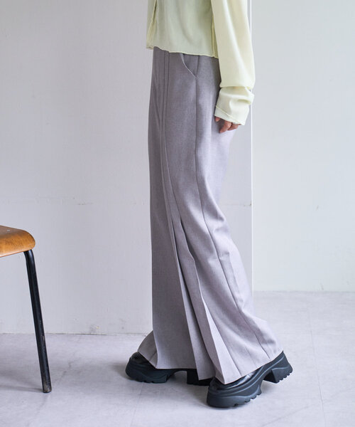 Kastane（カスタネ）の「*【新色追加】プリーツスラックスワイドパンツ（スラックス・レディース・グレー/ブラウン/ライトグレー・FREE）」の13枚目の写真