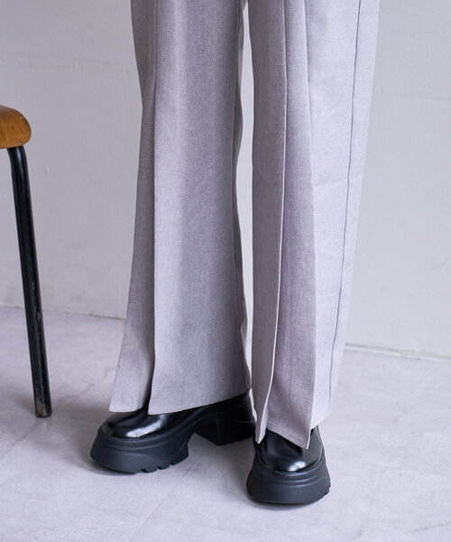 Kastane（カスタネ）の「*【新色追加】プリーツスラックスワイドパンツ（スラックス・レディース・グレー/ブラウン/ライトグレー・FREE）」の15枚目の写真