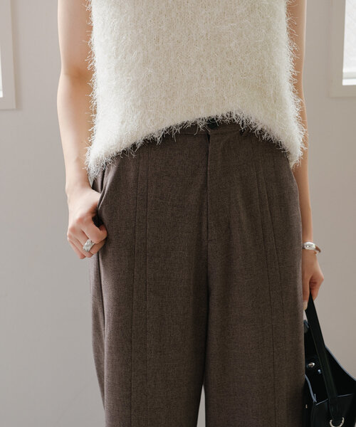 Kastane（カスタネ）の「*【新色追加】プリーツスラックスワイドパンツ（スラックス・レディース・グレー/ブラウン/ライトグレー・FREE）」の16枚目の写真