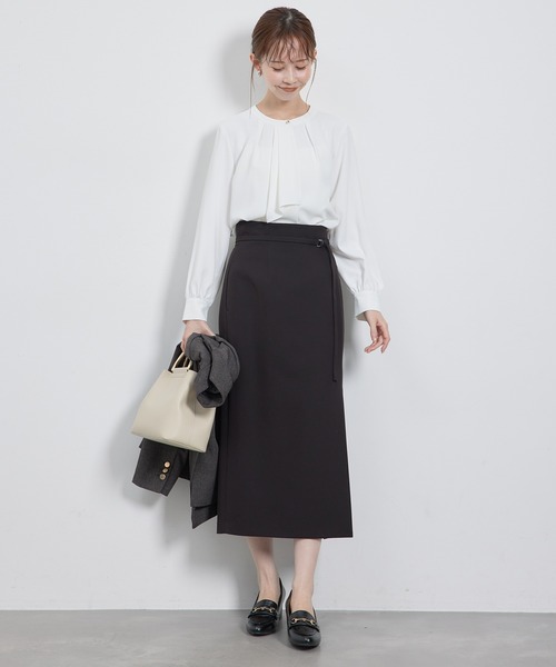 ROPE' PICNIC(ロペピクニック)の「【WEB限定】2サイズ展開/メタルボタンボウタイ風ブラウス(シャツ/ブラウス・レディース・チャコールグレー/ライトグリーン/ホワイト/ラベンダー・36/38)」の11枚目の写真