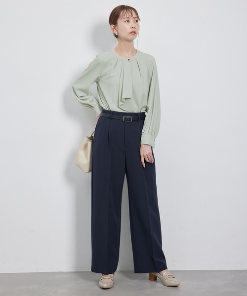 ROPE' PICNIC(ロペピクニック)の「【WEB限定】2サイズ展開/メタルボタンボウタイ風ブラウス(シャツ/ブラウス・レディース・チャコールグレー/ライトグリーン/ホワイト/ラベンダー・36/38)」の16枚目の写真