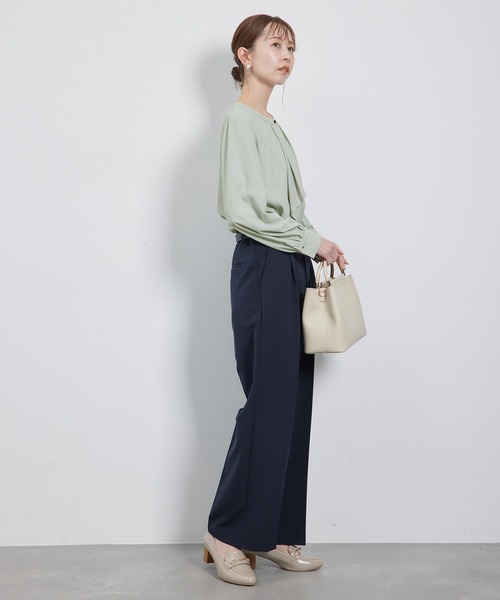 ROPE' PICNIC(ロペピクニック)の「【WEB限定】2サイズ展開/メタルボタンボウタイ風ブラウス(シャツ/ブラウス・レディース・チャコールグレー/ライトグリーン/ホワイト/ラベンダー・36/38)」の17枚目の写真