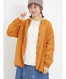 Samansa Mos2 | ガーゼバンドカラーシャツ(シャツ/ブラウス)