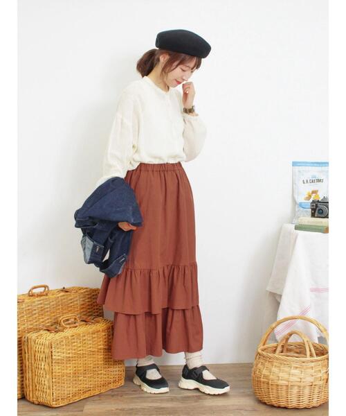 Samansa Mos2（サマンサ モスモス）の「ガーゼバンドカラーシャツ（シャツ/ブラウス・レディース・キナリ/グリーン/ブラック/マスタード・F）」の10枚目の写真