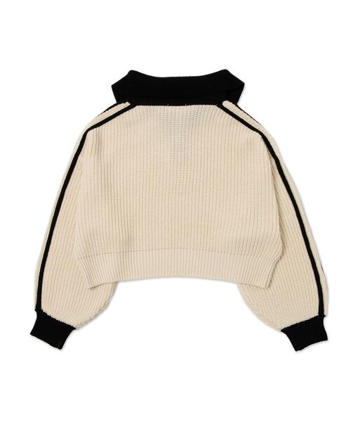 WEGO（ウィゴー）の「WEGO/ハーフジップニットプルオーバー（ニット/セーター・レディース・その他1/ホワイト系その他/ワイン・FREE）」の7枚目の写真