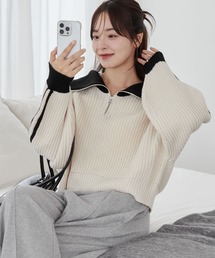 WEGO（ウィゴー）の「WEGO/ハーフジップニットプルオーバー（ニット/セーター）」