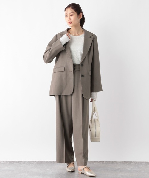 GLOBAL WORK（グローバルワーク）の「MATINEE LINE/お手入れらくらくSET UPワイドパンツ/140462（スラックス・レディース・ライトベージュ/ブラウン/チャコール・MEDIUM/LARGE/SMALL）」の17枚目の写真