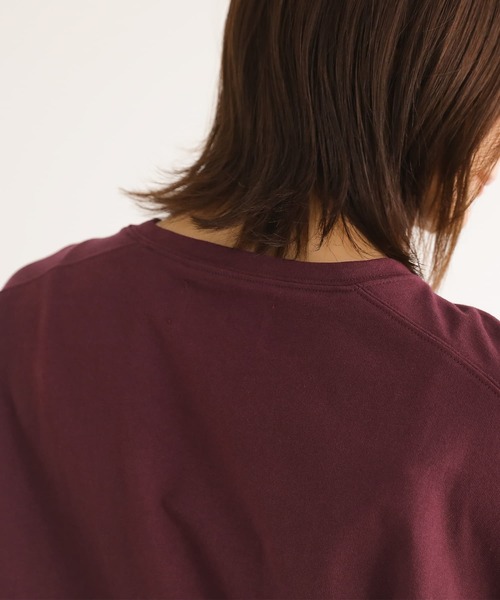 n'OrLABEL（ノアールレーベル）の「『テキストプリントロンT』（Tシャツ/カットソー・レディース・ボルドー/ネイビー/杢グレー/オフホワイト・2/1）」の15枚目の写真