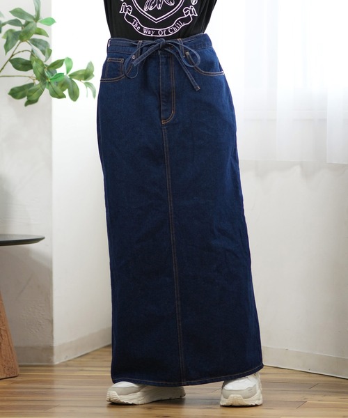 ムラサキスポーツ（ムラサキスポーツ）の「RIKKA FEMME/リッカファム デニムスカート RF24FW08（スカート・レディース・ホワイト/ブルー・L/M）」の4枚目の写真