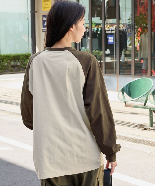 セール】ヴィンテージライクプリントラグランロンT（Tシャツ