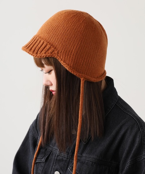ROOPTOKYO（ループトウキョウ）の「knitted bucket hat/ニットバケットハット ボンネットハット（ハット・レディース・ブラック/グレー/ホワイト/ブラウン/キャメル/レッド・FREE）」の5枚目の写真