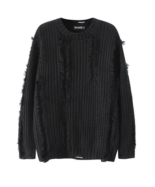 セール】Fringe damage knit / フリンジダメージニット（ニット